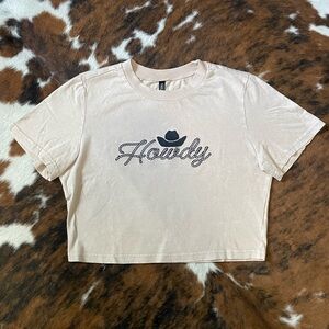 Howdy Graphic Doll Top NWT